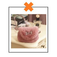 Crossbody tasje fluffy fraise